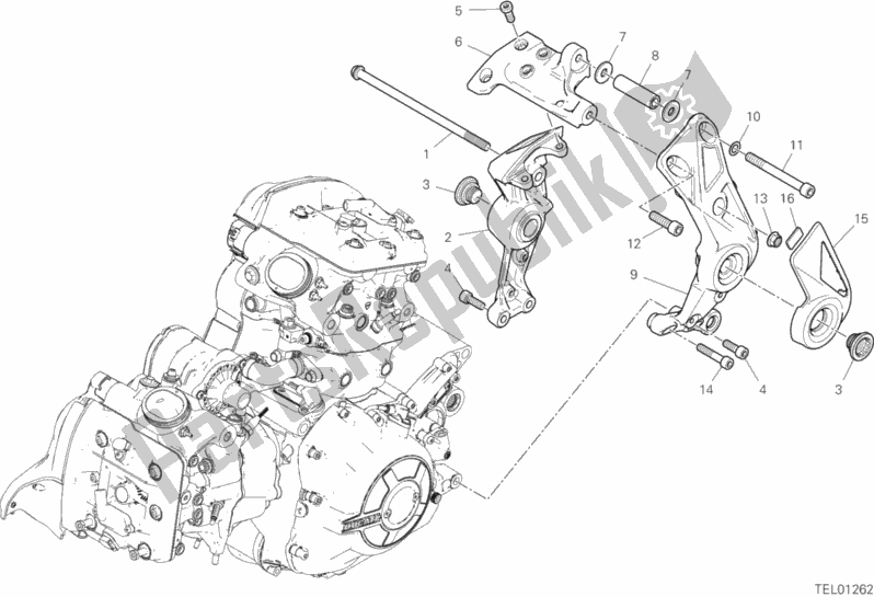 Tutte le parti per il Unità Piastra Telaio del Ducati Diavel 1260 S Brasil 2020